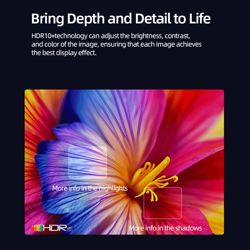 Lenovo Portable 4K Projector 100M Android 12 WIFI 6 TOF No-Sense Auto Focus Outdoor Full HD Projector Video Movie Home Theater